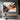Abstract Acrylic Painting in Orange Black and White with Energetic Brushstrokes