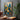 Abstract Cityscape Oil Painting in Blue and Ochre