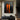 Abstract oil painting of two tall orange silhouettes with mirrored reflections, standing against a deeply textured charcoal-black background.