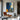 Abstract Expressionist Painting with Human Silhouettes in Blue and Yellow