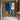 Abstract Expressionist Painting with Human Silhouettes in Blue and Yellow