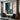 Abstract Expressionist Painting with Human Silhouettes in Blue and Yellow