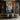 Expressionist Tiger Eye Abstract Oil Painting in Bold Orange and Blue