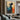 Handmade Abstract Female Silhouette Painting in Blue and Orange Colors