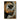 Abstract Female Portrait Street Art in Gold Black and Gray on Wood