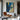 Abstract Figurative Couple Canvas Painting in Blue Yellow and Cream