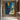 Abstract Figurative Couple Canvas Painting in Blue Yellow and Cream