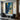 Abstract Figurative Couple Canvas Painting in Blue Yellow and Cream
