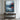Abstract Forest Landscape Canvas Wall Art in Blue and Red Tones