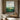 Abstract oil painting of green landscape with golden textured accents and natural earth tones.