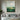 Abstract oil painting of green landscape with golden textured accents and natural earth tones.