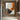 Abstract Minimalist Art in Burnt Orange and Charcoal on Beige Background
