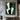 Abstract Minimalist Figurative Oil Painting in Green and Monochrome