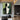 Abstract Minimalist Figurative Oil Painting in Green and Monochrome