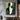 Abstract Minimalist Figurative Oil Painting in Green and Monochrome