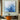 Minimalist abstract painting in layered icy blue and white tones with thick paint texture