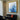 Minimalist abstract painting in layered icy blue and white tones with thick paint texture