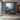 Abstract Mountain Landscape Canvas Wall Art in Red and Blue Hues