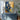 Abstract Palette Knife Painting with Human Figures in Blue and Yellow