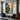 Abstract Palette Knife Painting with Human Figures in Blue and Yellow