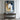 Abstract Textured Horse Canvas Wall Art in Blue and Gold
