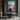 Abstract Textured Oil Painting of Boat and Beach in Blue and Orange