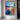 Abstract Textured Oil Painting of Boat and Beach in Blue and Orange