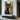 Hand-painted expressionist black cat portrait in graffiti color style
