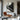 Black And White Textured Abstract Oil Painting With Vertical Composition