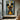 Cartoon Dog Canvas Art in Yellow and Blue Tones