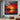 Crimson Voyage abstract boat oil painting in fiery sunset tones, Sonarart Original