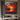 Crimson Voyage abstract boat oil painting in fiery sunset tones, Sonarart Original