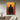 Dark Hero Abstract Portrait in Fiery Red and Yellow on Canvas