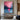 Original abstract oil painting "Ethereal Echoes" featuring dynamic strokes of vibrant pink and deep indigo blue, creating an atmospheric modern artwork.
