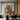 Graffiti-style abstract oil painting with distorted faces and bold red, blue, and yellow accents