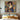 Hand-painted oil portrait of a woman with floral and bird background in vivid colors