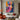 Abstract oil painting of a woman’s face in geometric mosaic style with bold pink, orange, and blue tones