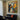 Expressive dog and floral oil painting with bold brushwork and vibrant colors, perfect for animal art lovers.