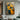 Geometric Abstract Cityscape Oil Painting in Yellow and Blue