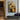 Geometric Abstract Cityscape Oil Painting in Yellow and Blue