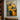 Geometric Abstract Cityscape Oil Painting in Yellow and Blue