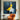Golden Draped Silence abstract figurative original oil painting in yellow and blue tones