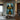 Graffiti Style Dog Portrait in Blue Yellow and Black