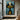 Graffiti Style Dog Portrait in Blue Yellow and Black