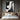 Minimalist Abstract Oil Painting in Black and White with Curved Textured Lines
