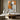 Modern Minimalist Figurative Canvas Painting in Burnt Orange and Greige