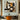Modern abstract geometric artwork with stylized profile in warm earth tones