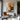 Modern Abstract Art in Burnt Orange Grey and Black on Canvas