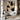 Modern Geometric Abstract Canvas Painting in Beige and Black with Intersecting Shapes