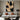 Modern Geometric Abstract Canvas Painting in Beige and Black with Intersecting Shapes